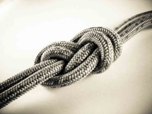 insurance knot on rope